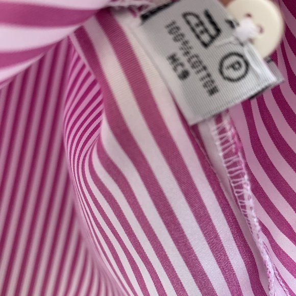 Hawes & Curtis Ladies Shirt Blouse Size 18 Pink Stripe Semi Fitted *NEW* - Picture 9 of 13